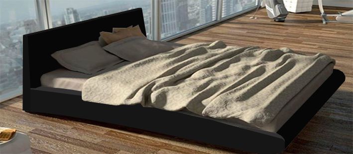 double bed tulip eco-leather bed