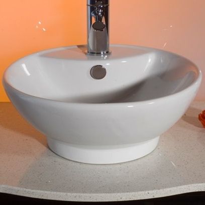 Countertop Washbasin For Round Bathroom Cabinet
