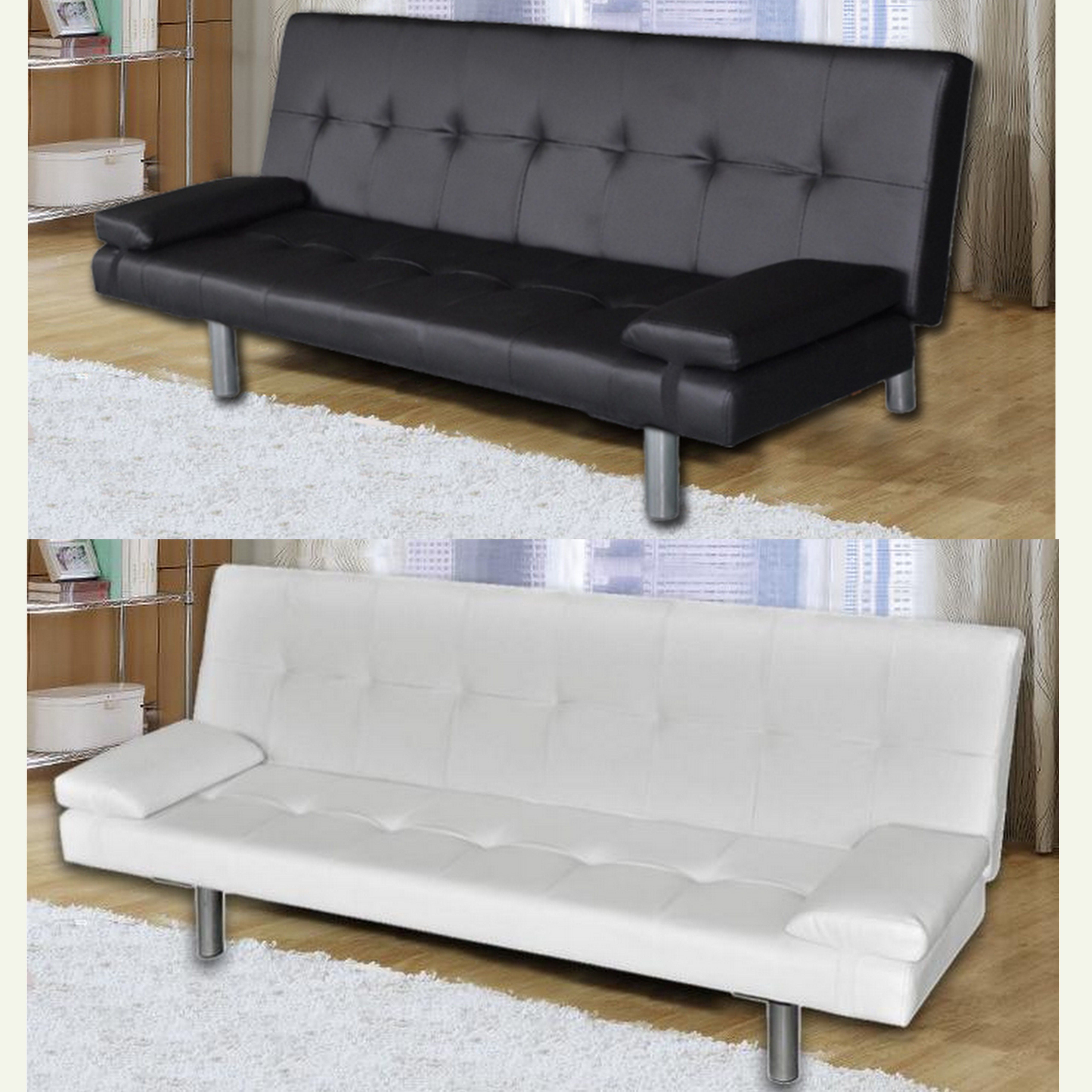 Sofa Bed With Armrests Side Pillows