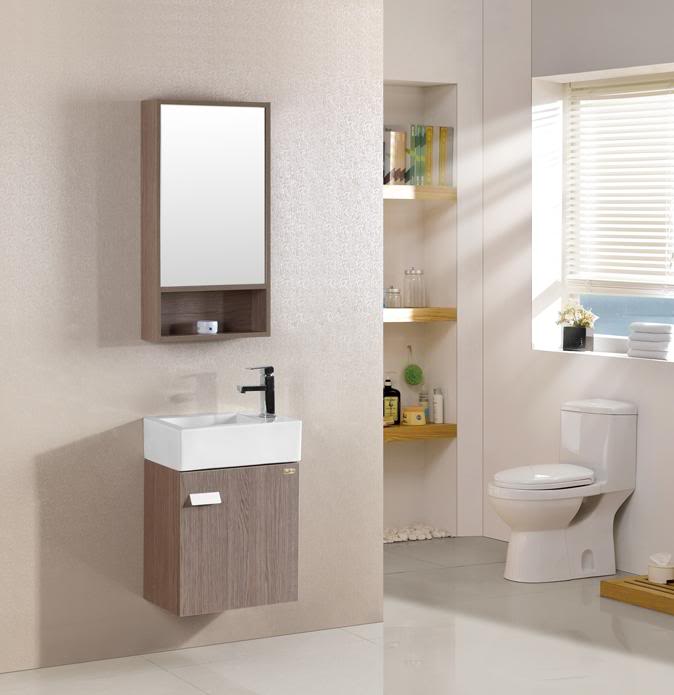 Mueble de baño con lavabo y espejo Sand blanco 70x46 cm