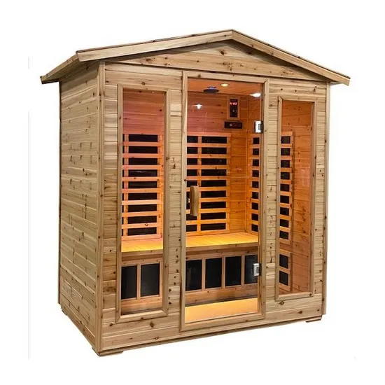  Amplia sala de sauna de infrarrojos lejanos con múltiples  opciones de ejercicio, calefacción de cristal de carbono no radiativo,  diseño impermeable, panel de control LCD e iluminación LED, mejora el  metabolismo