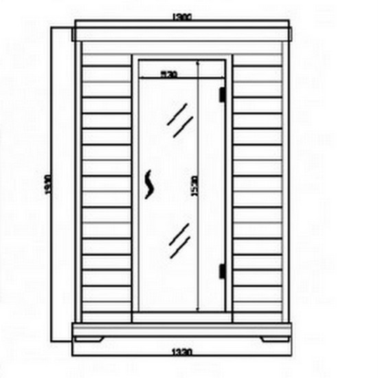 Sauna de infrarrojos 132x102 cm para dos personas 6 radiadores de espectro  completo radio bluetooth y