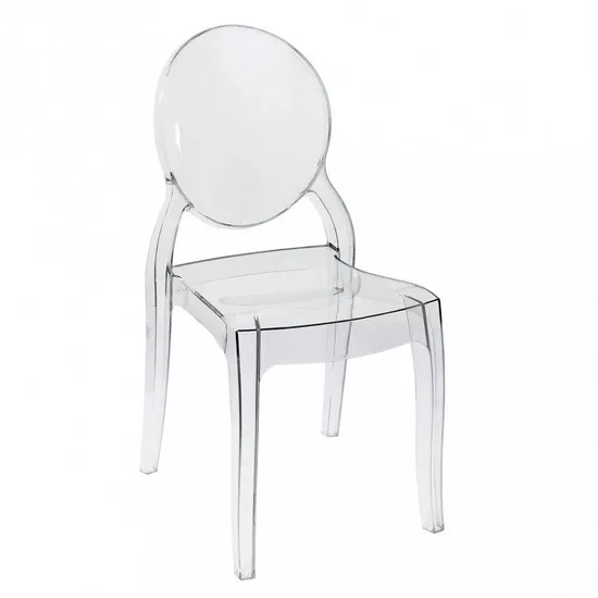 Transparent polycarbonate chair for living rooms or offices SE04