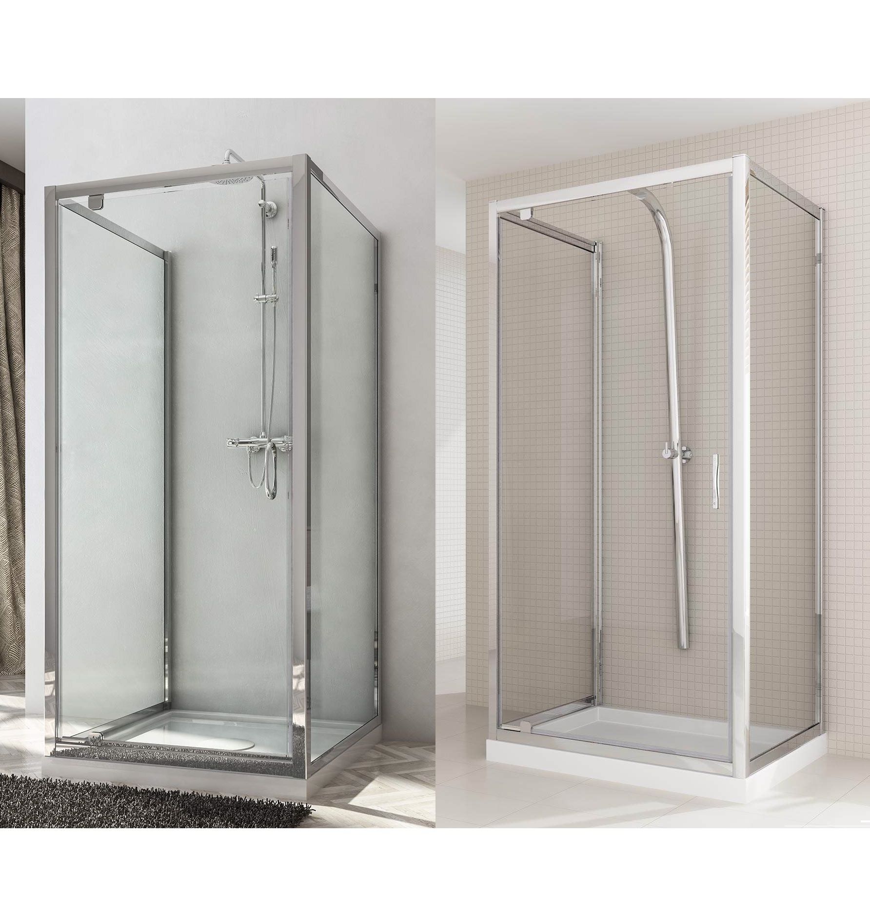 Gabinete de baño de vidrio templado transparente de 6 mm, puerta de ducha  de cristal endurecido en seguridad, resistencia de escucha gabinete de ducha  de cristal templado